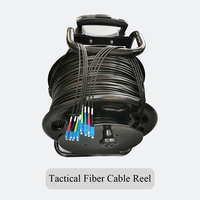 Câble tactique en fibre optique J599/ODC/YZA/TBE avec enrouleur de câble rétractable, cordon de brassage tactique blindé pour diffusion