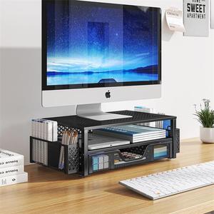 Tùy chỉnh kim loại máy tính xách tay máy in Monitor Riser lưu trữ đứng lưới máy tính bàn Organizer PC chủ với ngăn kéo và chủ bút - Product Image 3