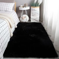 Tapis de sol en peluche épais de couleur unie moderne fabriqué à la machine sur mesure pour la maison, la chambre à coucher, le salon