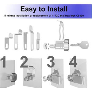 हमारे वाटरप्रूफ पॉलिश मेलबॉक्स लॉक मैनुअल अनलॉक और समाचार पत्र बॉक्स और वार्डरोब के लिए 5 गैर-इंटरलॉकिंग कुंजी - Product Image 3