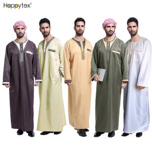 Moda elegante medio oriente ricamo girocollo manica lunga maschile abito musulmano per uomo <span class=keywords><strong>turco</strong></span> con tasche per Ramadan - Product Image 4