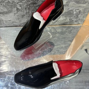 Mocasines de Cuero Charol Negro para Hombre 2026, con Suela Roja, Sin Cordones, Zapatos Formales de Vestir, Calzado Clásico de Negocios - Product Image 2