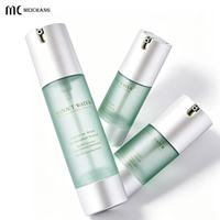 Flacon pompe sans air rechargeable PCR 20ml 30ml 50ml, vert givré, pour sérum, lotion, emballage cosmétique