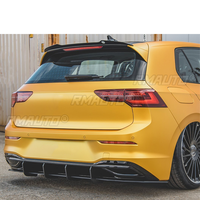 Diffuseur de pare-chocs arrière ABS séparateur latéral lèvre de becquet pour Volkswagen VW Golf 8 MK8 Pro 2021 + Kit carrosserie gardes accessoires de voiture