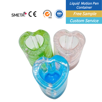 Porte-stylos et organisateur de bureau en plastique acrylique infusé d'eau et d'huile, nouveau design personnalisable, échantillon gratuit, pot à pinceaux liquides