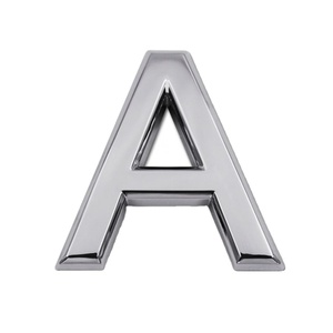 Lettere cromate adesive in plastica Abs personalizzate all'ingrosso della fabbrica per auto - Product Image 1