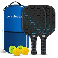 Raquette de pickleball en fibre de carbone T700 personnalisable avec logo MST, fabricant OEM, noyau en nid d'abeille, légère, pour l'entraînement