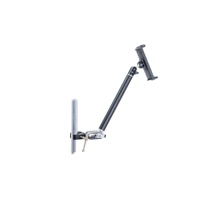 Support de tablette portable en alliage d'aluminium pour diffusion en direct, avec pince pour micro, pliable pour une prise en charge sécurisée des téléphones et tablettes, universel