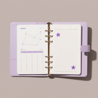 Cahier de planificateur de classeur d'affaires A5 en cuir PU à 6 anneaux, Journal d'écriture personnel A5 rechargeable avec boucle magnétique