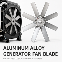 Pale de ventilateur de radiateur à angle réglable de remplacement pour les groupes électrogènes de grande capacité