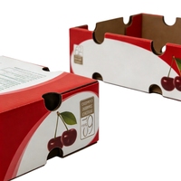 Op maat gemaakte hoogwaardige verpakkingen van karton voor verse aardbeien, kersen en fruitthee, met aangepaste logo-druk