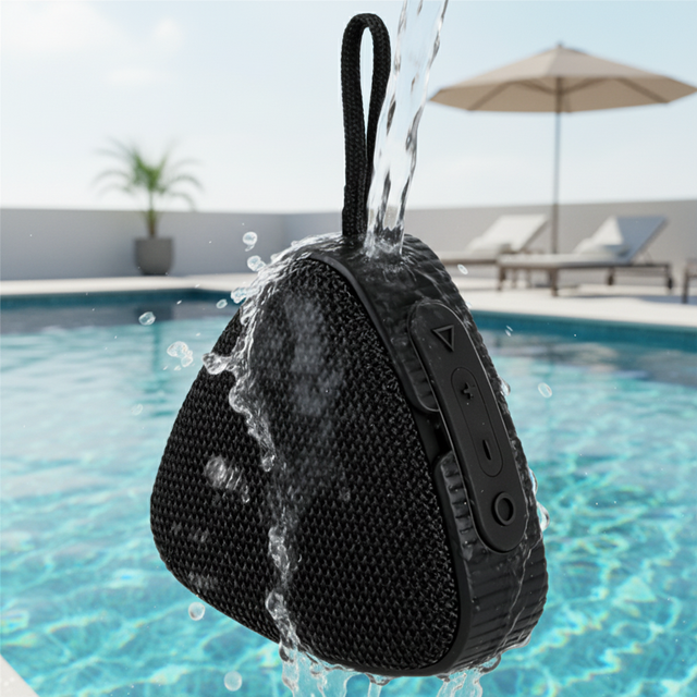 Outdoor Portable Triangle Shape for V5.3 Speaker for Party Use Wireless HIFI Long Battery Life (10-15 Hours) Rechargeable