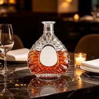 Bouteille en verre vintage de 50 ml en forme d'animal pour vodka, gin, whisky, rhum, tequila, liqueur, spiritueux avec bouchon à vis