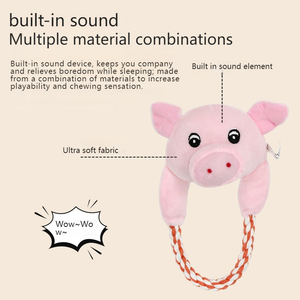 Squeaky Velvet Rope Plush Modern Chew Pet Dog Toy Solid Pattern Not Water Resistant - Product Image 5