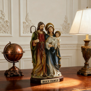 Decoración Navideña para el Hogar, Sagrada Familia Católica, Jesús, Virgen María, Colección de Resina - Product Image 4