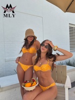 MLY Bikini string extrême G avec logo personnalisé de haute qualité pour femmes 2025 taille haute avec dos nu et lacets