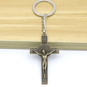 Religioso <span class=keywords><strong>San</strong></span> <span class=keywords><strong>Benito</strong></span> <span class=keywords><strong>Cruz</strong></span> Colgante Collar Llavero Accesorios - Product Image 5