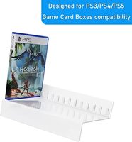 Support organisateur de stockage de jeux vidéo en acrylique moderne PS5 PS4 présentoir de stockage de jeux en matière plastique pour 12 jeux en carton