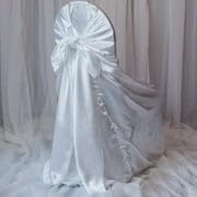 Silky Satin Universal <strong>Chair</strong> <strong>Covers</strong> Fits All Type Of <strong>Chairs</strong> Event Dinning Slipcover For Wedding Party Banquet - Product Image 5