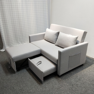 Sofá <span class=keywords><strong>cama</strong></span> plegable de tela para sala de espera, sofá <span class=keywords><strong>cama</strong></span> de <span class=keywords><strong>dos</strong></span> asientos, diseño moderno - Product Image 4