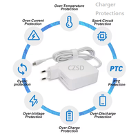 Chargeur pour ordinateur portable Adaptateur US Modèle PD 61W pour MacBook 67w Chargeurs & Câbles Electronique