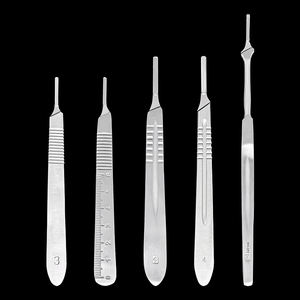 مقبض سكين من الفولاذ المقاوم للصدأ، سكين نقش صناعي، حامل سكين بيطري، مقبض سكين جراحي، مقبض سكين تشريح للمختبرات - Product Image 1