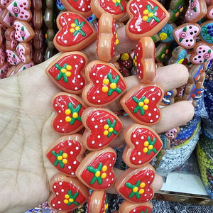 แก้วแลมป์เวิร์คหลายสี GP0991สับปะรดเชอร์รี่เห็ดผลไม้ลูกปัดรูปหัวใจสำหรับ<span class=keywords><strong>ทำ</strong></span>เครื่องประดับ - Product Image 6