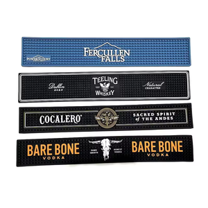 Logotipo personalizado Color y tamaño Suave 60*10*1cm Negro Amarillo Azul Anti-silp Pvc Bar Rail Mat para Rusia Krusovice Bonnane Ararat - Product Image 3