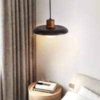 Lampu Gantung LED Gaya Vintage Desain Mewah Retro Black Hole Stone Flying Saucer Gaya Italia untuk Kamar Tidur yang Dapat Disesuaikan