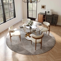 Tables à manger de haute qualité en pierre frittée, table ronde en marbre de luxe pour la salle à manger de la villa, meubles
