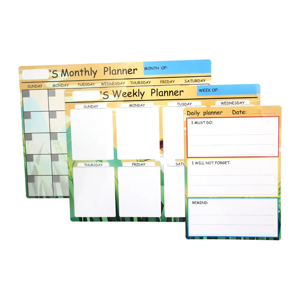 Magnetic Plan Board Daily Weekly Monthly Plans Magnetic Dry Erase Calendar Whiteboard For Fridge, Refrigerator White Board Wall