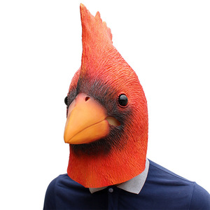 <span class=keywords><strong>Masque</strong></span> en latex réaliste d'oiseau rouge, <span class=keywords><strong>masque</strong></span> facial <span class=keywords><strong>personnalisé</strong></span> pour travestis féminins, pour Halloween, design amusant - Product Image 2