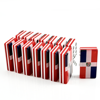 Jeu de dominos en acrylique personnalisé avec drapeau de la République dominicaine, double 6, 28 pièces, multicouche, 55x28x14mm, jeu de société, vente en gros d'usine