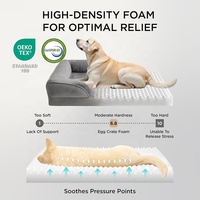 Lujo Rectangular respetuoso con el medio ambiente todas las estaciones ortopédico lavable ayuda para dormir suave antideslizante hogar gato perro mascota sofá cama