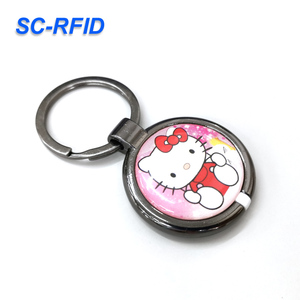 SC-RFID tùy chỉnh xách tay 125Khz tk4100 NFC Epoxy Keychain 13.56MHz RFID <span class=keywords><strong>Key</strong></span> Fob kiểm soát truy cập tag - Product Image 1