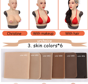 Masque en silicone réaliste pour femme <span class=keywords><strong>Christine</strong></span> Real Touch pour la décoration de fête d'Halloween - Product Image 6
