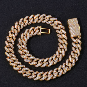 New Style Heavy Chunky 925 Sterling Silver Moissanite Miami Cuban Link <b>Chain</b> <b>Iced</b> Out Hip Hop Custom Necklace VVS1 GRA Tester - Product Image 1