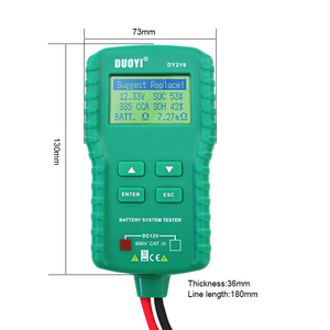 Testeur de batterie de voiture numérique 12V DUOYI DY219 2000CCA avec analyseur de charge de tension pour 2012- Clip - Product Image 4
