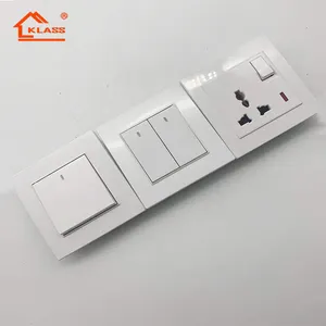 Factory New Design 1gang 1way electrical plate switch UAE country import wall switch with CE certification