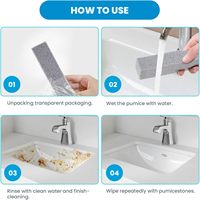 Bloc de pierre ponce naturelle pure pour le nettoyage des toilettes, des éviers de cuisine, des grilles de barbecue, outil de décapage des taches de calcaire et de rouille