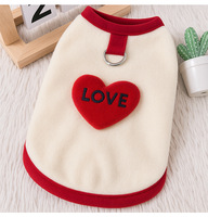 Manteau d'hiver chaud en coton rembourré pour animaux de compagnie, motif dessin animé mignon, avec trou pour harnais en D, pour chiots et chatons de petite et moyenne taille