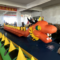 Bateau banane gonflable commercial Dragon pour sports nautiques, remorquable pour jet ski, pontons et tubes gonflables
