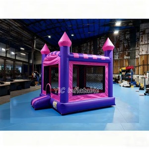 <span class=keywords><strong>Château</strong></span> gonflable commercial d'extérieur professionnel rose pour la vente – Station de saut pour fêtes - Product Image 3
