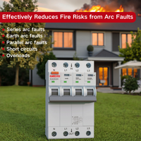 Dispositif de détection de défaut d'arc Onesto 3P + N 63A 40A 32A AFDD Disjoncteur Interruption Protection contre les courts-circuits de surcharge 6KA MCB