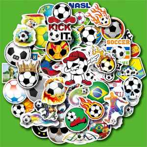 Autocollants de football imperméables personnalisés avec logo, écologiques, en papier kraft argenté brillant, style américain, pour fête d'enfants, vente chaude - Product Image 3