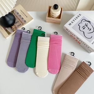 Chaussettes à poils désossés épaissis et anti-boulochage en coton d'automne et d'hiver pour femmes - Product Image 2