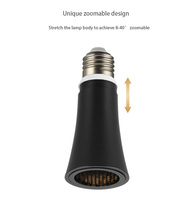 Ampoules de projecteur colorées zoomables modernes Angle de faisceau réglable anti-éblouissement en aluminium E27 pour l'éclairage de bar de restaurant de café