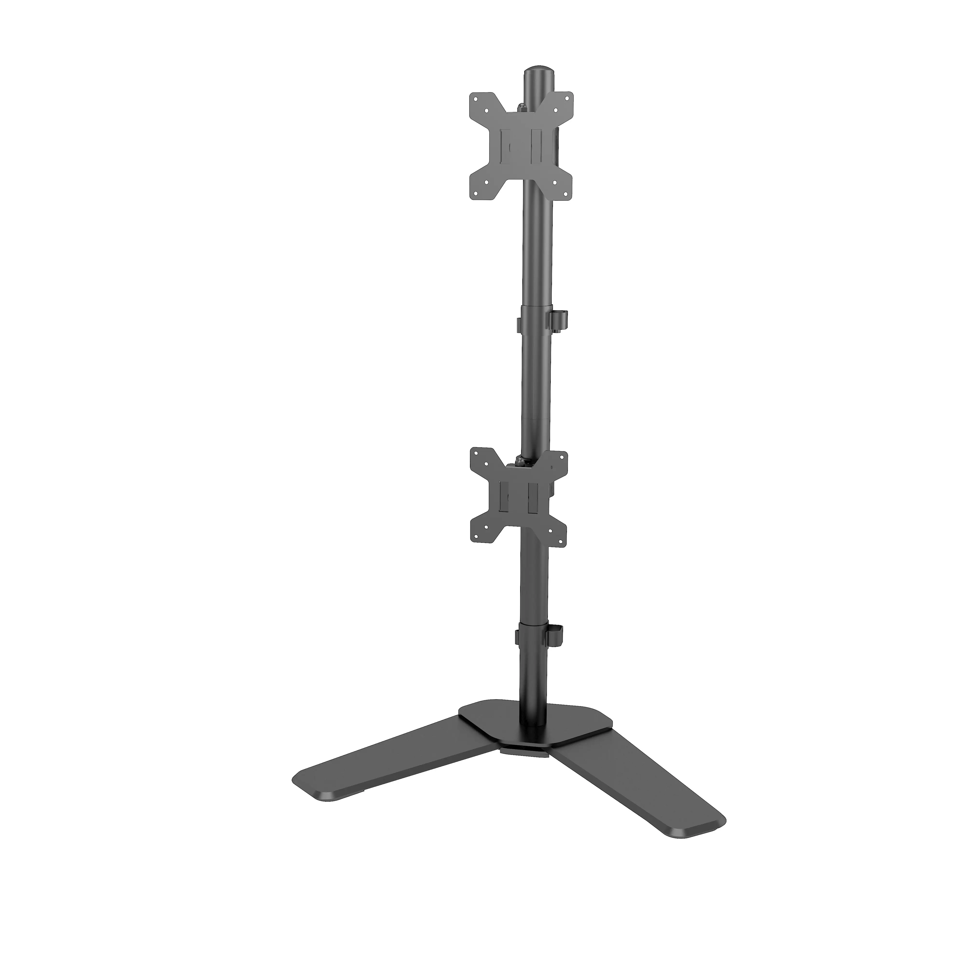 Dual Adjustable Monitor Stand with Swivel Desktop Monitor Mount for 13-27inch LCD Screen