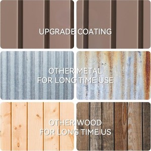 Abri <span class=keywords><strong>de</strong></span> jardin en métal galvanisé en aluminium 12*10FT le plus populaire, écologique, avec fenêtre transparente et portes latérales doubles pour le jardin - Product Image 2