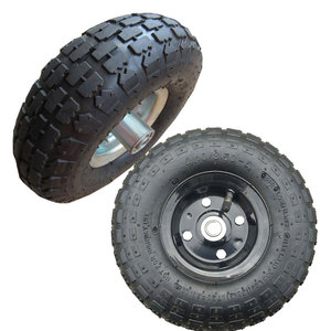 Roue pneumatique en caoutchouc 4.10/3.50-4 pour chariot robuste, <span class=keywords><strong>pneu</strong></span> gonflable avec roulement à billes pour chariot à plateforme - Product Image 5